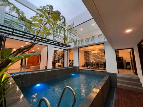 Villa Amethyst J-9 Lembang 5 BR With Private Pool, Karaoke Set and Billiard