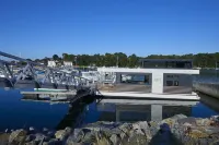A lodge boat at Guidel-Plages marina