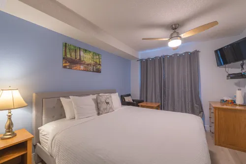 One Hotel Room with King Bed & AC