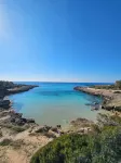 Self-contained house, nestled in a pine forest, just a few meters from a beautiful bay.
