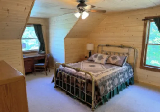 Large six-bedroom loghome w/ private boat ramp, dock, movie room and pool room.