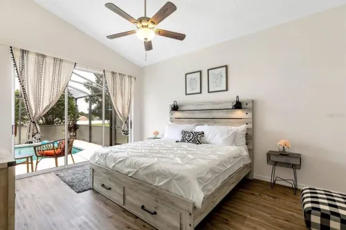 Lovely home near Disney with a Heated pool and game room in a resort community.