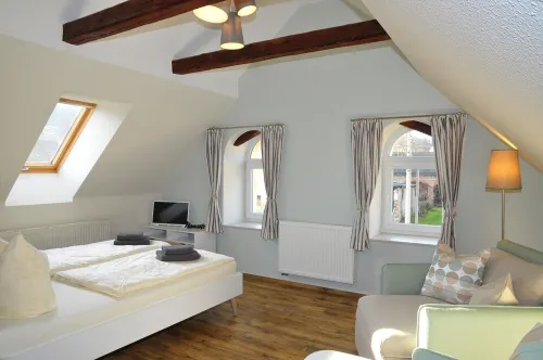 Apartment "Landliebe" with pool and sauna use on a restored 3-sided courtyard