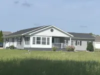 North Lakes chain waterfront home with private dock access.
