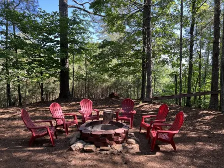 Cozy Coosawatee Cabin on top of Eagle Mountain with hot tub, fire pit and fun!!
