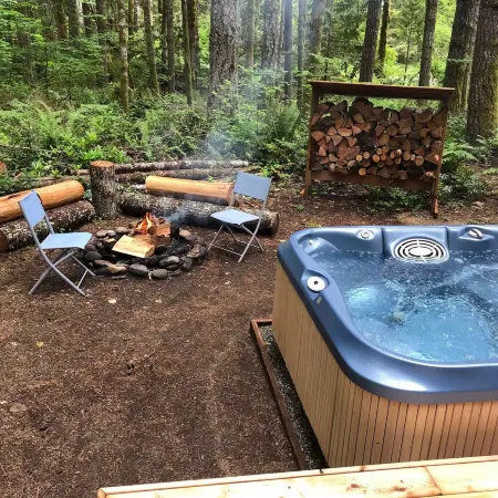 🏔 Blue Ox Basecamp Cabin: WiFi, Hot tub, Fireplace by Mt Rainier National Park