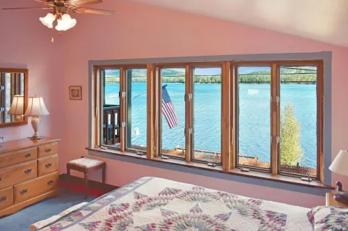 This is a beautiful house that sits facing Loon Lake! Amazing views and dock!!!