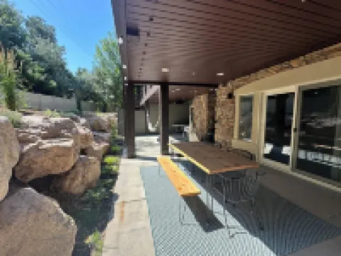 On Pineview Reservoir - just a short walk down the trail to the beach!