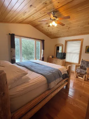 Desirable 3-bedroom apartment with AC and WiFi steps from Pristine Schoodic Lake