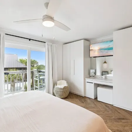 30A Gulf Side-60 Steps To Private Beach-7 Palms-Gated Community-Camp Creek Lake