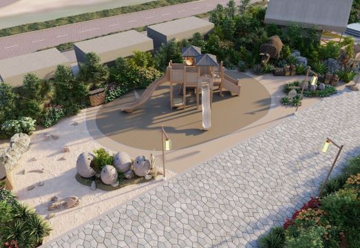 공룡 테마 글램핑