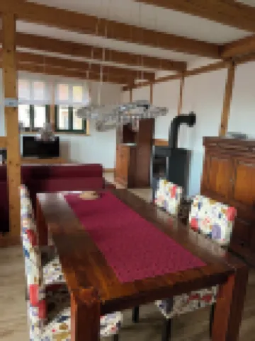 Cozy apartment with a fireplace