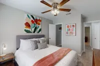 Stylish townhome, sleeps 8, pet friendly.