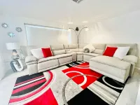 Kick back and relax in this calm, stylish space