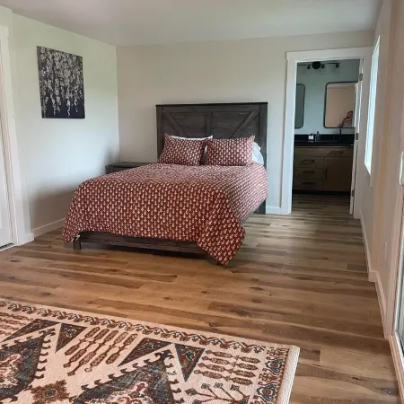 Cozy home, sweeping views, minutes from biking, hiking, fishing, rafting.
