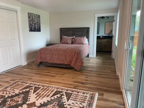 Cozy home, sweeping views, minutes from biking, hiking, fishing, rafting.