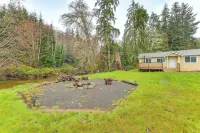 Walk to Beach: Creek-front Sekiu Home w/ Fire Pit!
