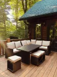 4-bedroom cabin in peaceful Apple Valley with AC, WiFi. Enjoy nature retreat.