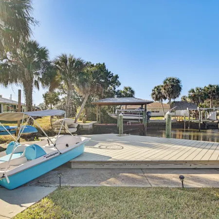 Waterfront Home on Canal w/ Dock & Pedal Boat!