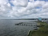 The purple door at the bay.