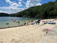 2 Views!  Front view of Lake Glenville & back view of Christmas Tree farm! Hotels in Hamburg