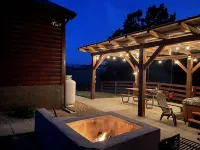 Stunning Blue Ridge Mountain View Cabin with Covered Hot Tub in Luray, VA