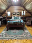 Historic Log Cabin on 200 acre farm, pasture and forest with panoramic views!