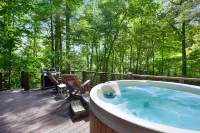 Enchanting Creek Access and Cozy Hot Tub - Serene Forest Retreat Hotels in Fannin County