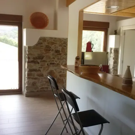 Beautiful views of the green nature from the inside Asturiana