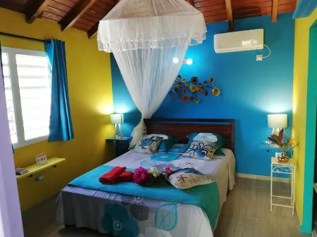 GÏTE SPACIEUX 2 pers.- LOC. VEHICLE-POOL-SPA-SEASIDE-BEACH EQUIPMENT Отели рядом с достопримечательностью «Deshaies»