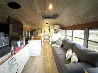 Quaint School Bus with AC near Red River Gorge