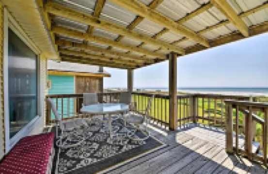 Galveston Beach House w/ Private Deck & Gulf Views