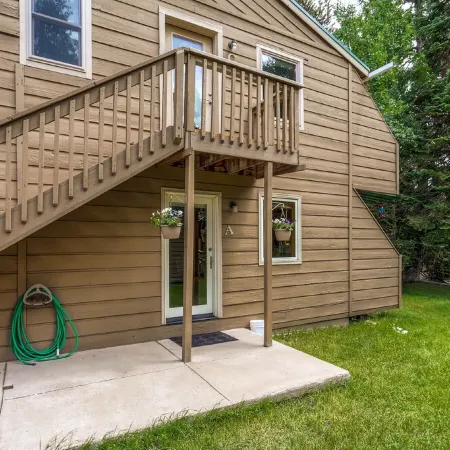 Cozy Creekside Condo (ground level, end unit)
