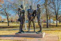 Crimson & Cream Cottage on Campus!