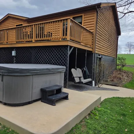 Cozy Cabin with Hot Tub, Fire Pit, Game Room -Near Deep Creek Lake