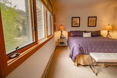 Riverside Condo with Mountain and Town Views and Updated Furnishings.