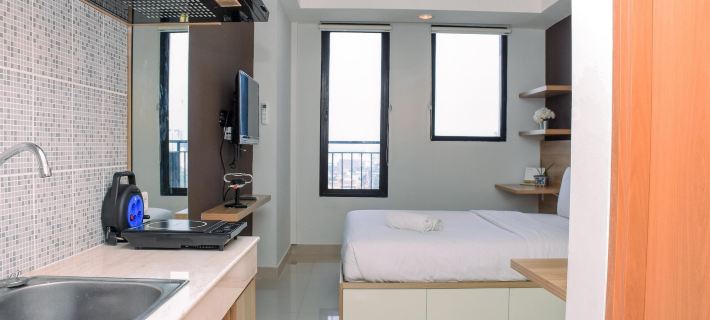 Comfy Studio Room at Evenciio Margonda Apartment Hotels in Depok