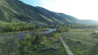 Cabin by River Off the Grid.