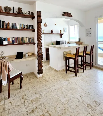 Penthouse-Balcony w Hammock, Direct Ocean View, Half Moon Bay, Akumal