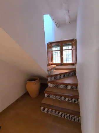 A balcony overlooking the Sierra Nevada.