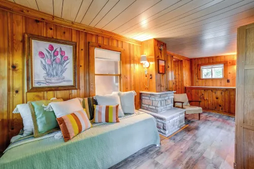 Riverfront Hallstead Cabin: Fire Pit + Fall Views! - 3-Star