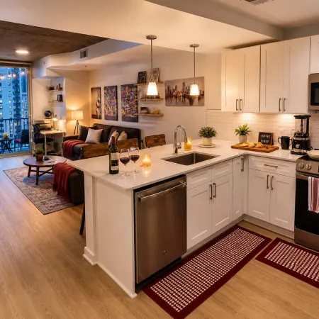 Midtown Atlanta 1BR Skyline Balcony Corner Condo by Piedmont Park | Luxe Pad