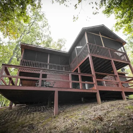 Rustic Lakefront Cabin near Smokies w/ Hot Tub, Firepit, Pool Table + Views!