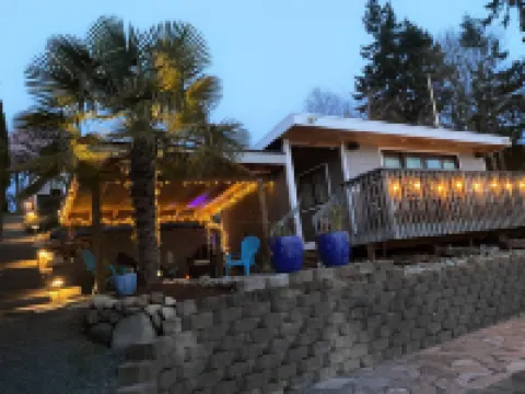 Lakefront Studio Cabin & Tiki Hut. Enjoy Summer Fun and Winter Serenity!