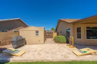 HUGE, heated pool. Family friendly, toys for all!  Big & beautiful backyard!