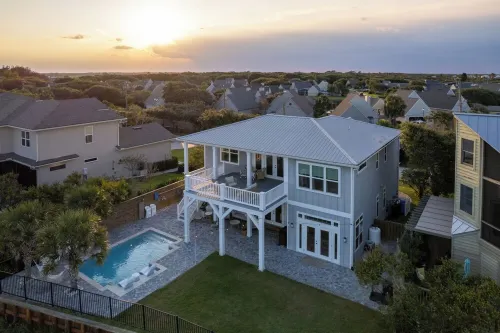 Marsh front pool home with ocean, river and historical downtown views