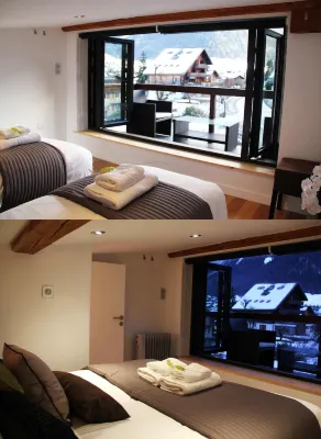 Modern Centrally located chalet, wifi, hot-tub and log fire