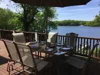 Calming Waterfront Home With Dock on Lake Wequaquet with Beach Pass