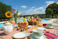 Hôtel le Troubadour à Rocamadour - 朝食