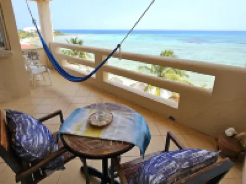 Penthouse-Balcony w Hammock, Direct Ocean View, Half Moon Bay, Akumal Hotels in Akumal